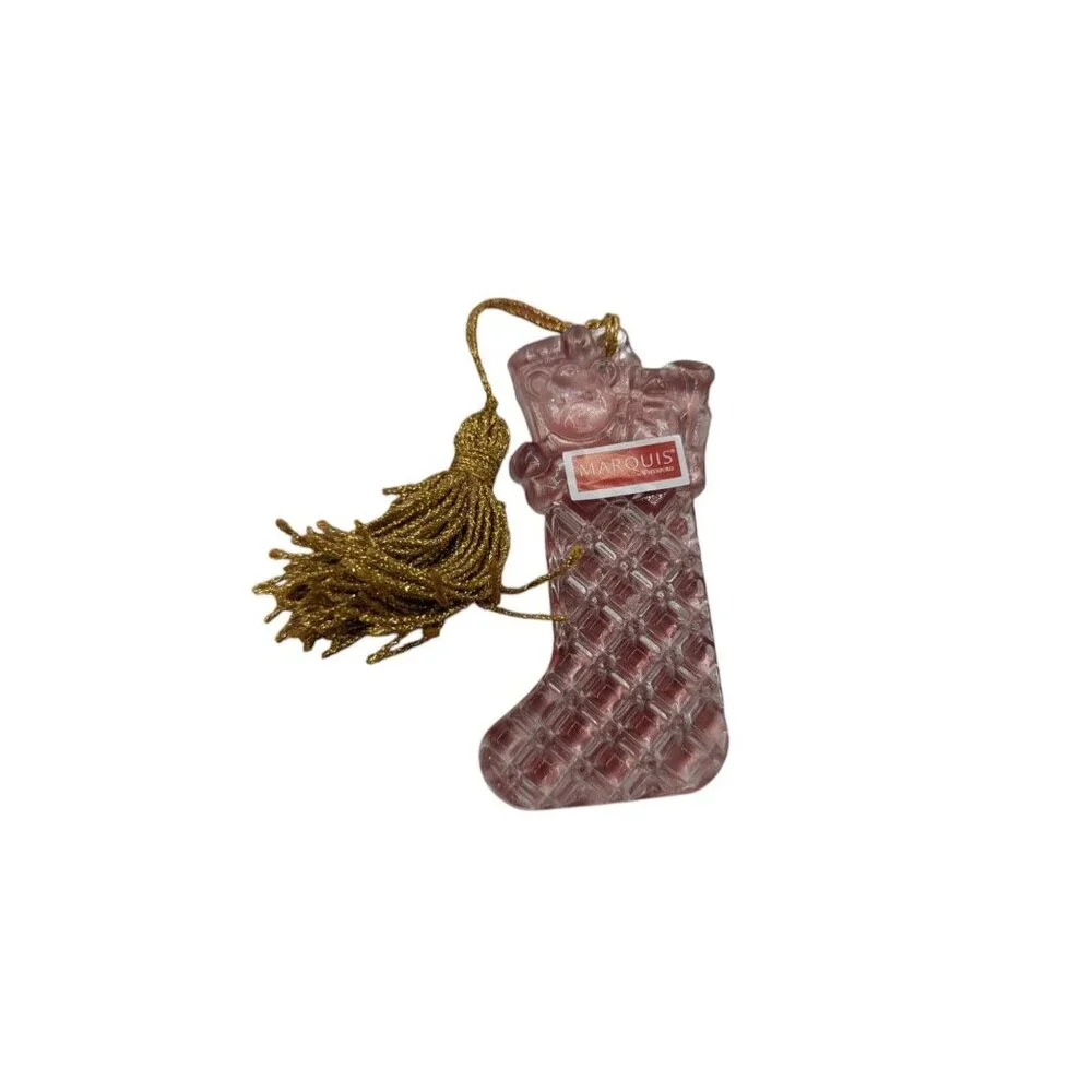 Marquis By Waterford Crystal Stocking Ornament With Box